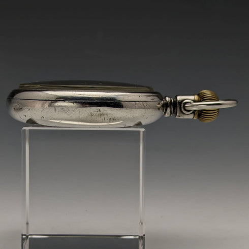 1920年頃 アンティーク オメガ 懐中時計 銀側 鉄道時計 動作良好